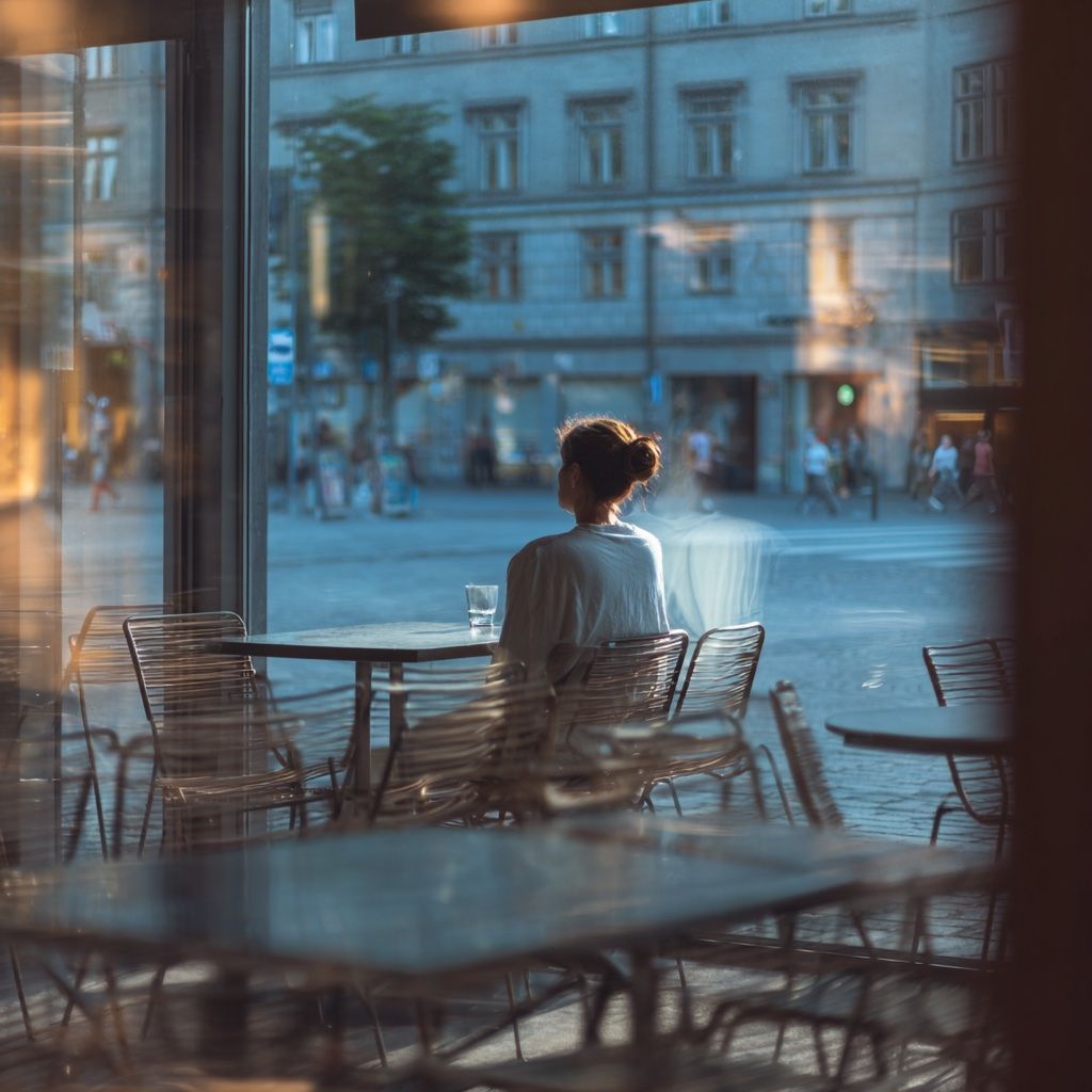 Person enjoying peaceful solitude